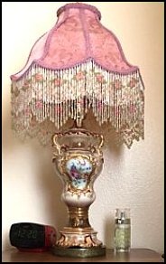 Victorian French Large Floor Table Lamp Shade Poppy "Rose " Fringe Tassels