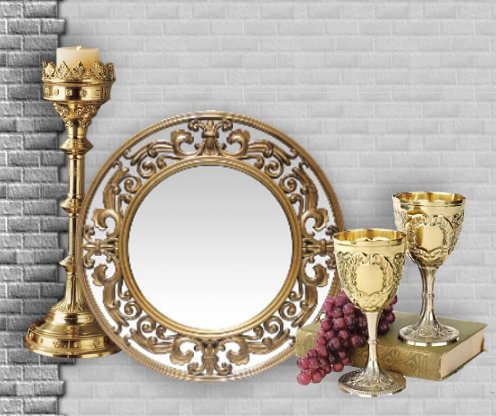 With turned bases showcasing beaded edges that rise up to sacred crowns, these substantial works of medieval art reveal ornate fretwork and intricate leaf and rosette details that will shine as you light your, up to 4" long, pillar candles. 